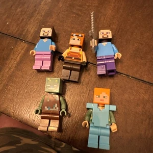 LEGO Minecraft Minifigure lot of 5 - Picture 1 of 2