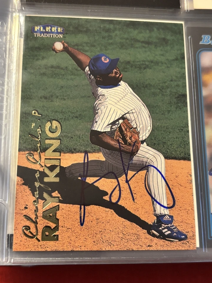 RAY KING AUTOGRAPHED SIGNED 1999 FLEER TRADITION CARD CHICAGO CUBS COA - Image 1 of 1