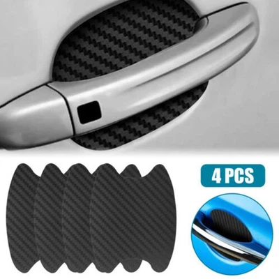4x Car Carbon Fiber Door Handle Protector Film Anti Scratch Sticker Accessories - image 1 of 4