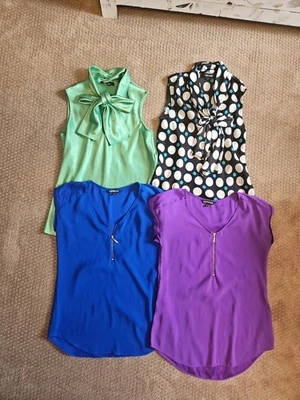 Lot Of 4 Women Career Tops Blouses XS Nine West And Express - Image 1 of 3