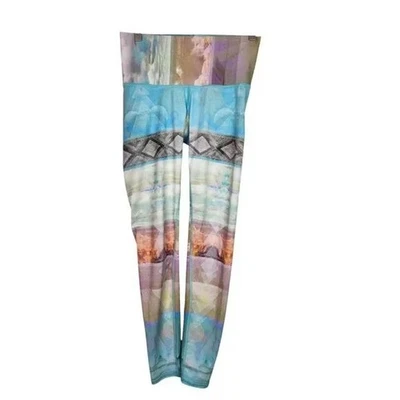 Leggings TEEKI Feminina Pequena Azul Multicolorida Tarot Magick Hot Pants Legging - Imagem 1 de 4