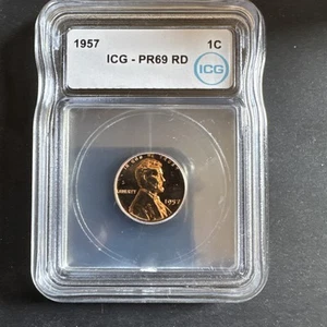 1957 P- PROOF PF69 RD Wheat Cent New Era ICG PR69 RD- Stunner!!! - Picture 1 of 2