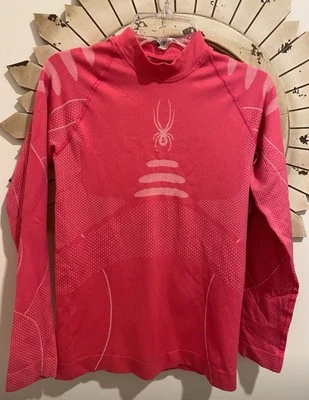 Camisa Spyder rosa manga longa camada base G XL - Imagem 1 de 3