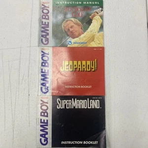 Lot Of 3 Nintendo GameBoy Manual Only Instruction Booklet Jeopardy Super Mario - Picture 1 of 2