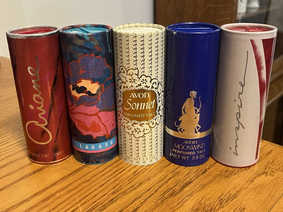 Vtg Lot Avon Perfumed Talc Powder (Inspire Moonwind Ariane Sonnet Lahana) - image 1 of 1