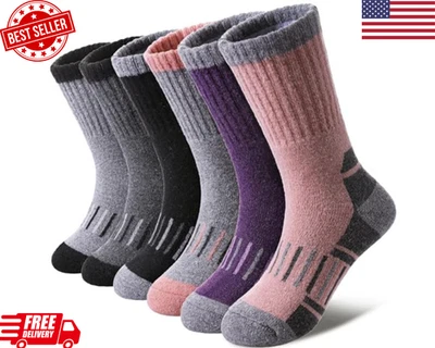 Kids Merino Wool Hiking Socks Boys Girls Toddlers Winter 4-7 Years Wool Socks - Image 1 of 4