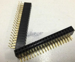 10pcs 2x20 Pin 2.54mm Double Row Right Angle Female Pin Header - Picture 1 of 1
