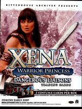 Xena Dangerous Liaisons Trading Card Dealer Sell Sheet Sale Promo Ad 2007