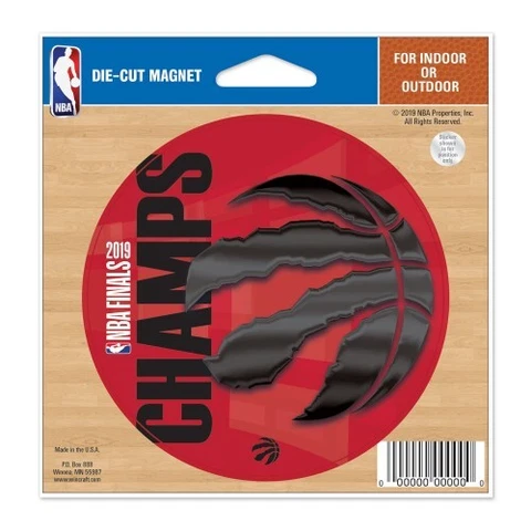 Toronto Raptors 2019 Finals Champions WinCraft Die Cut Magnet (5"x5.25") Cover