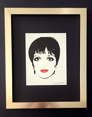 ANDY WARHOL + IMPRESIÓN FIRMADA 1984 "LIZA MINELLI" MONTADA Y ENMARCADA + ¡CÓMPRALA AHORA! Foto 1 de 3