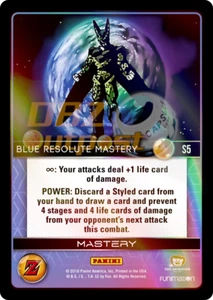 Dragon Ball Z TCG Awakening S5 Blue Resolute Mastery Hi-Tech Rainbow Prizm Foil - Picture 1 of 2