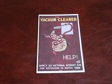 ORIGINAL  HASSALL SIGNED ADVERTISING POSTER POSTCARD - THE VACUUM CLEANER.