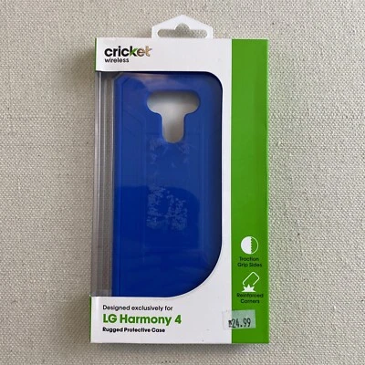 LG Harmony 4 Rugged Smart Phone Case-Blue-Traction Grip Sides-Reinforced Corners - Image 1 of 4