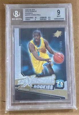 2005-06 UPPER DECK SPX SPXCITEMENT ROOKIE CHRIS PAUL #XCR1 BGS 9 MINT. - Image 1 of 2