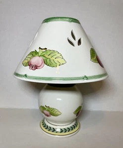 Lampada luce tè candela GIARDINO FRANCESE Villeroy & Boch 5"" base 8,25"" tonalità alta 10,25 - Foto 1 di 16