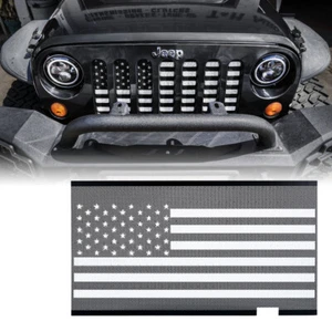 Aluminum Front Grille Mesh Insert American Flag for 2007-2018 Jeep Wrangler JK - Bild 1 von 8