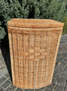 Natur Korb Rattan Wäschekorb Halter Umweltfreundlich Wäschekorb Organizer - Bild 1 von 4