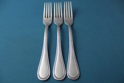 3 Tenedores de Cena Toalla CUENTAS ANTIGUAS Satinado 18/8 Inoxidable Alemania 8" Foto 1 de 4