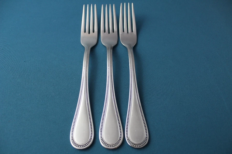 3 Tenedores de Cena Toalla CUENTAS ANTIGUAS Satinado 18/8 Inoxidable Alemania 8" Foto 1 de 4