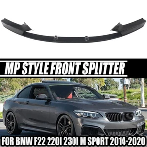 Parachoques delantero labio divisor fibra de carbono negro para BMW F22 M240i M-Sport 2014-2020 - Imagen 1 de 10