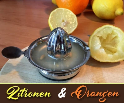 Zitronenpresse Edelstahl - Dekorative und effektive Mini-Zitruspresse Saftpresse - Bild 1 von 4