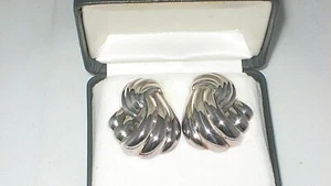 Pendientes de botón abstractos de plata de ley - Imagen 1 de 5