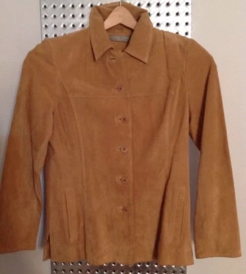 Women's Small Petite Kate Hill Brown Suede Blazer - Image 1 of 4