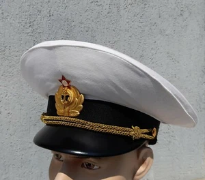 Casquette officier Marine Navale avec une cocarde Soviétique russe URSS T.58 N97 - Picture 1 of 6