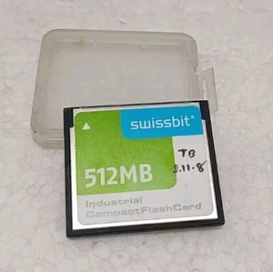 One pc swissbit 512 mb compact flashcard SFCF0512H1BU2T0-C-MS-527-L28 - Picture 1 of 3