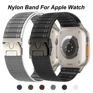 Nylon Strap Band For Apple Watch Series 10 9 8 7 6 SE iWatch Ultra 2 38mm-49mm - Picture 1 of 33