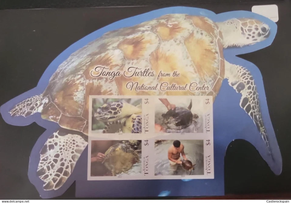 O) TONGA 2013, PRUEBA, FORMA EXTRAÑA, FONDO BLANCO, TORTUGAS MARINAS, CULTURA NACIONAL Foto 1 de 1