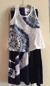 NWT Justice Girls Ty Dye Maxi Skirt 5 And Tank 6 - Picture 1 of 3