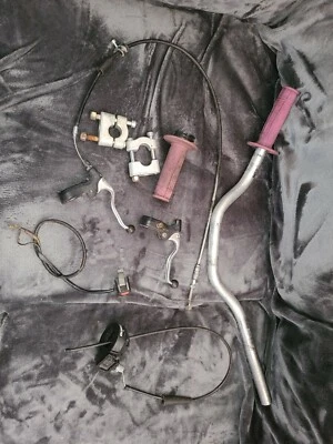 1998 98 KTM Mini Adventure 50 Handlebars Kill Switch Grips Levers Cables Lot - Image 1 of 4