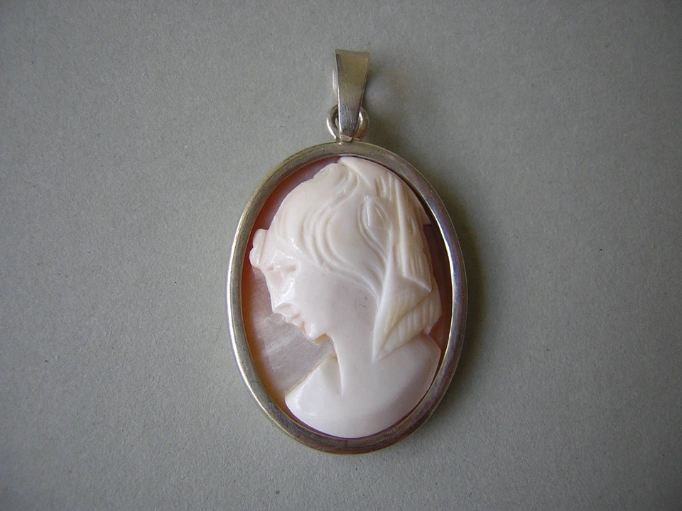 Anhänger Silber geprüft Camee Gemme 4,5 g/3,7 x 2,0 cm - Bild 1 von 3
