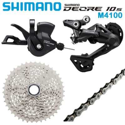 Shimano DEORE M4100 M4120 Groupset 10 Speed Rear Derailleur Shifter Cassette MTB - Image 1 of 4