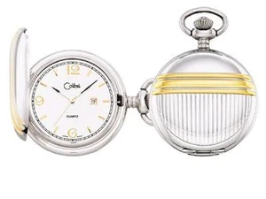 Colibri 95825 500 Series Silver Tone Pocket Watch with Gold Tone Trim - Picture 1 of 1