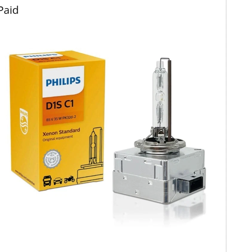Philips D1S C1 35W 85V Xenón Estándar HID Coche Automotriz Faro Bombilla 1 Paquete Foto 1 de 1