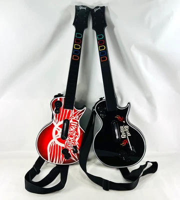 Guitar Hero Les Paul Gibson Red Octane & Aerosmith Wireless PS3 No Dongle Tested - Image 1 of 4