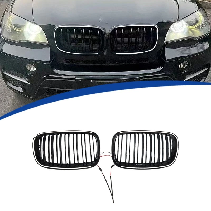 Para BMW X5 E70 E71 2007-2013 2012 Parrilla delantera Moldura LED DRL Foto 1 de 4