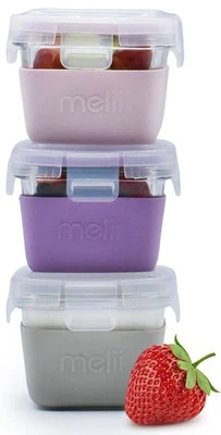 Melii: Glass Containers with Sleeve - Pink + Purple + Grey (3pc Set) - image 1 of 4