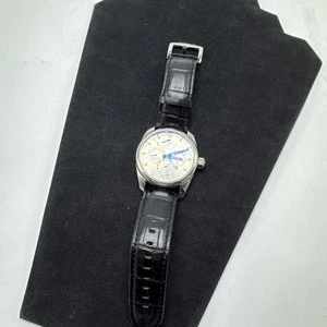 Deep Blue Fleet Admiral Automatic Men's Watch Silver Dial Black Italian Leather - Picture 1 of 16