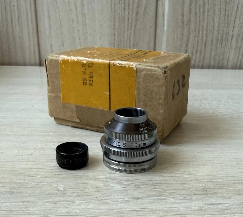 Kodak Anastigmat f/3.5 20mm C Mount w/Rear Cap + B&H P 2x Natural Glass Filter - Image 1 of 4