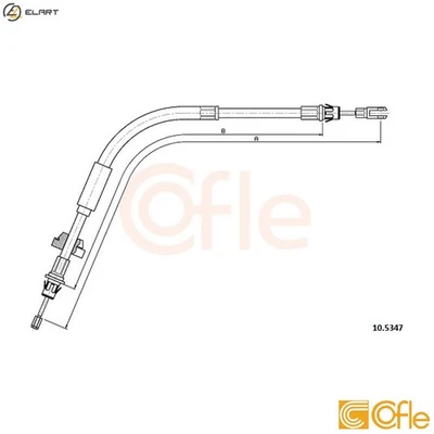 CABLE PULL PARKING BRAKE 92.10.5347 FOR FORD TRANSIT/CUSTOM/V362/Van/Bus 2.2L - Image 1 of 4