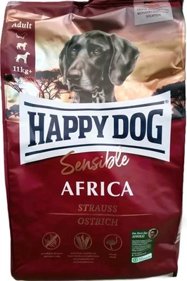 12,5 kg Happy Dog Sensible Africa STRAUSS (€ 5,96/kg) Trockenfutter Hundefutter - Bild 1 von 2