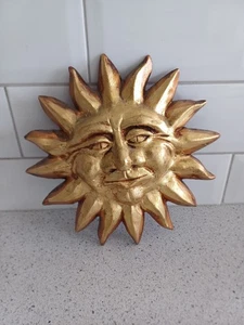 Vintage Gold Sun Celestial Wall Decor , Gilt Trading Company ,handmade - Picture 1 of 12