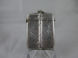 WONDERFUL SOLID SILVER, GEORGE V VESTA CASE, J&R GRIFFIN, CHESTER 1913 - Picture 1 of 11