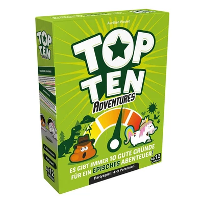 Top Ten - Adventures (DE) Brettspiel Partyspiel Kooperativ 4-9 Personen - Bild 1 von 3