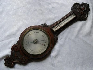 BAROMETER - WETTERSTATION ENGLAND UM 1870 HARRY HALL - Picture 1 of 7