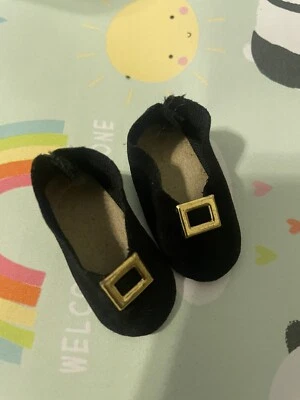 "Zapatos para muñeca Madame Alexander ~ negros con hebilla zapatos sin cordones para 1-7/8"" de largo" Foto 1 de 3