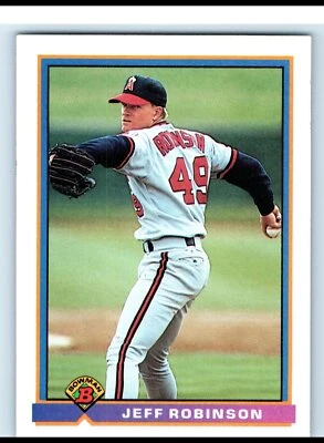 1991 Bowman #193 Jeff Robinson Near Mint - Image 1 of 2